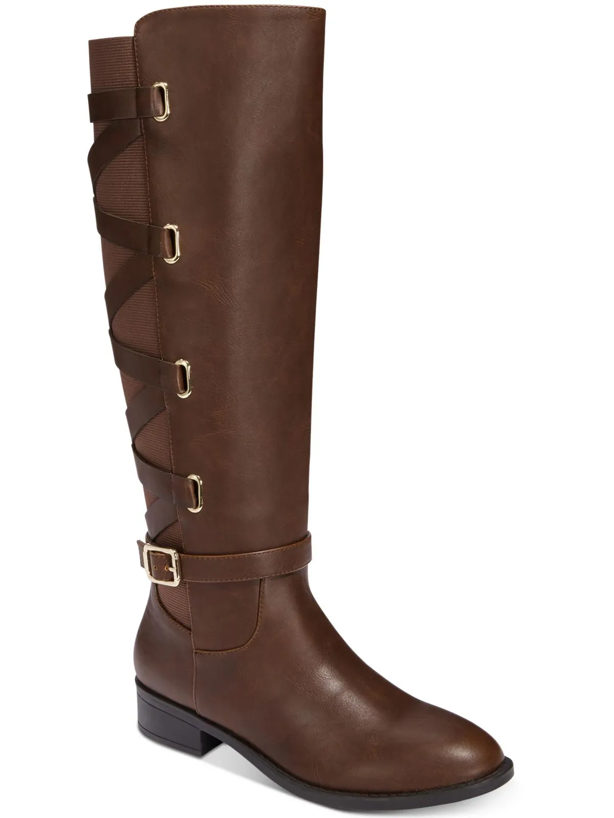 Veronika Womens Faux Leather Over-The-Knee Riding Boots