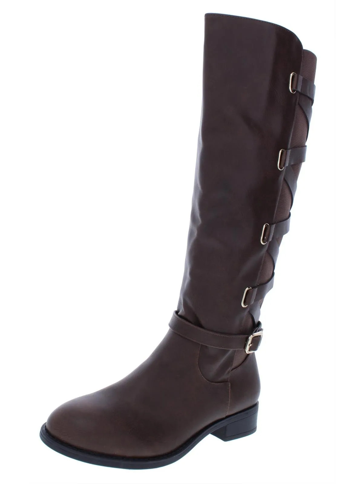 Veronika Womens Faux Leather Over-The-Knee Riding Boots