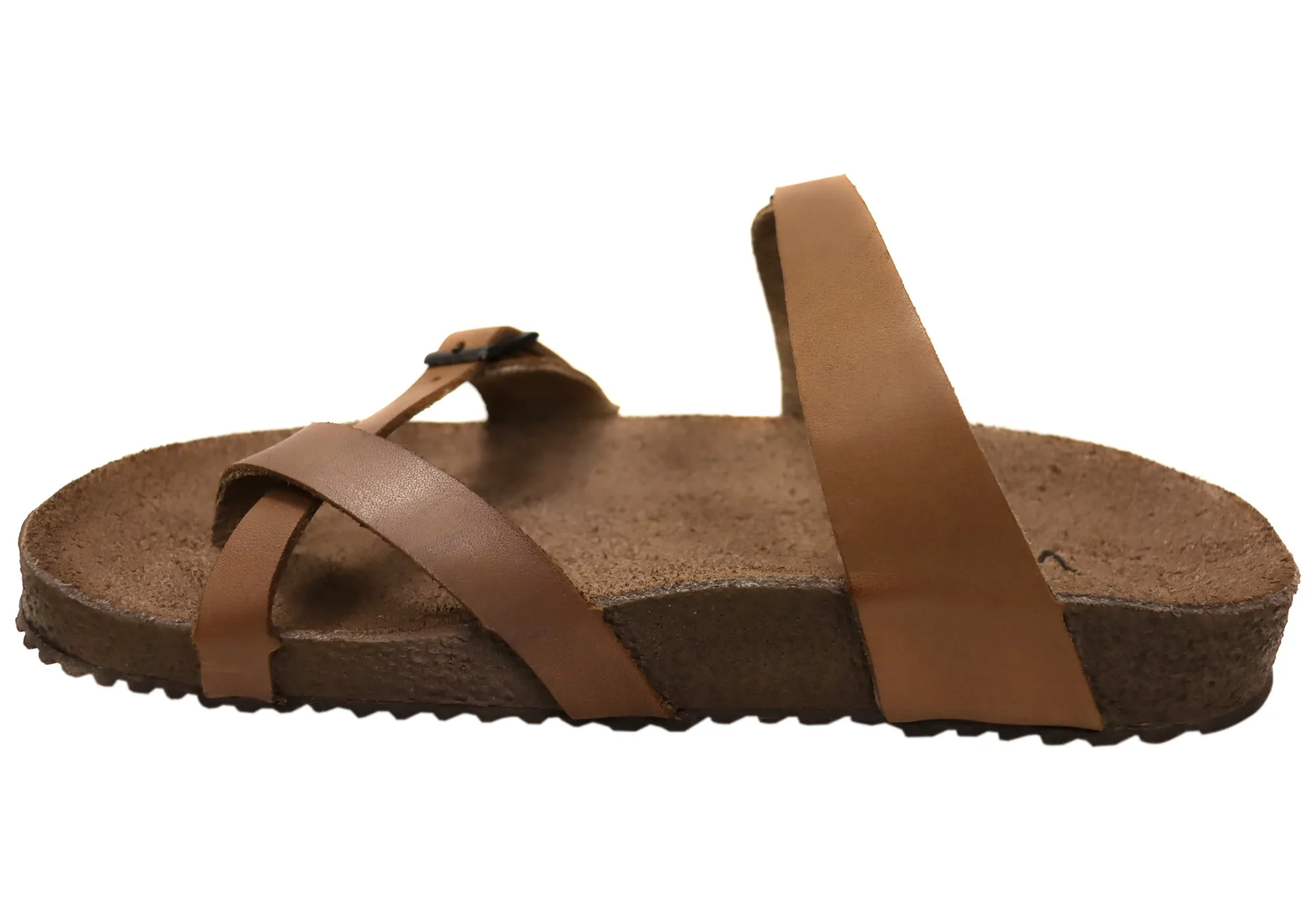 Via Paula Toto Womens Leather Comfort Thongs Sandals Made in Brazil Via Paula Shoes