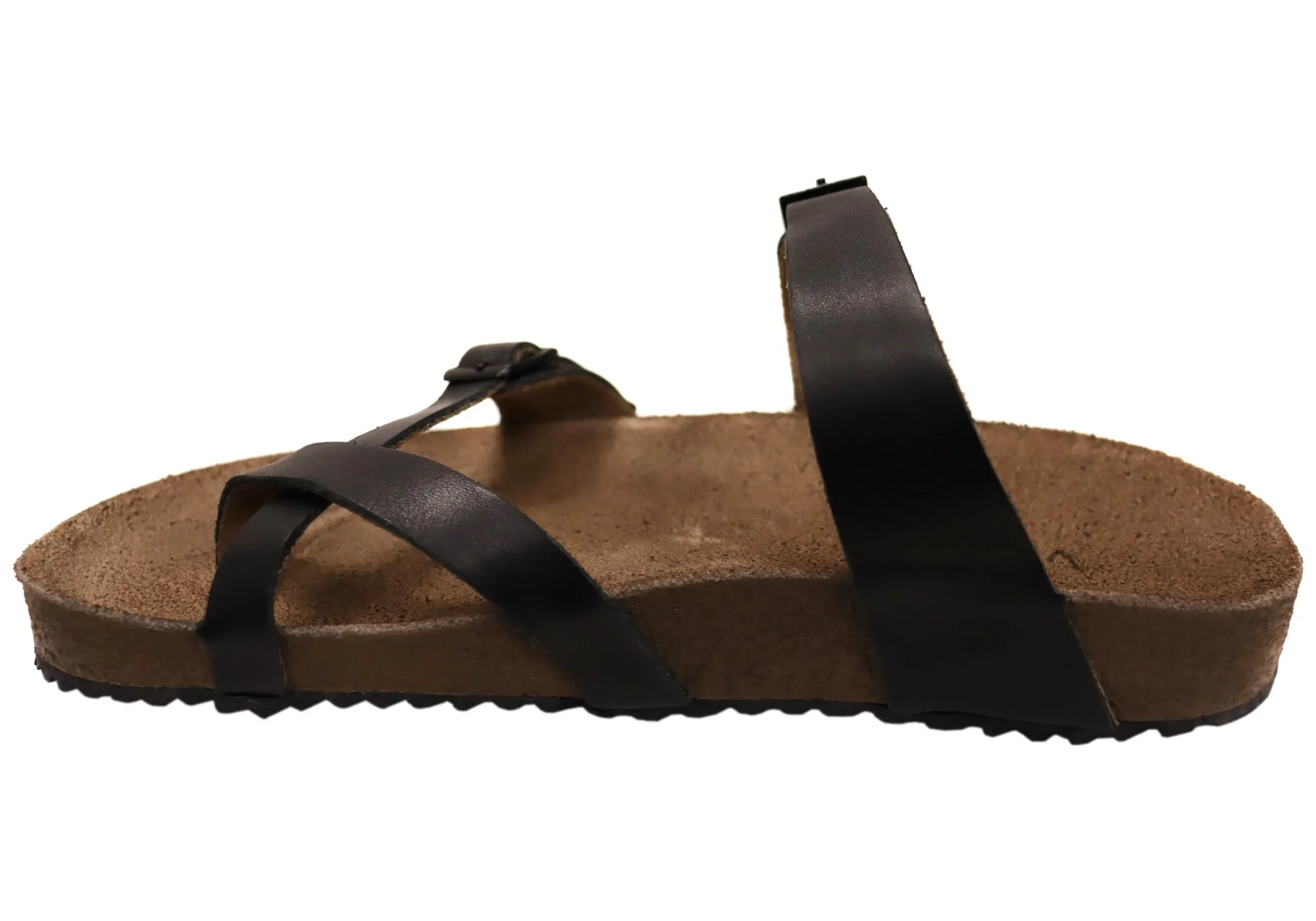 Via Paula Toto Womens Leather Comfort Thongs Sandals Made in Brazil Via Paula Shoes