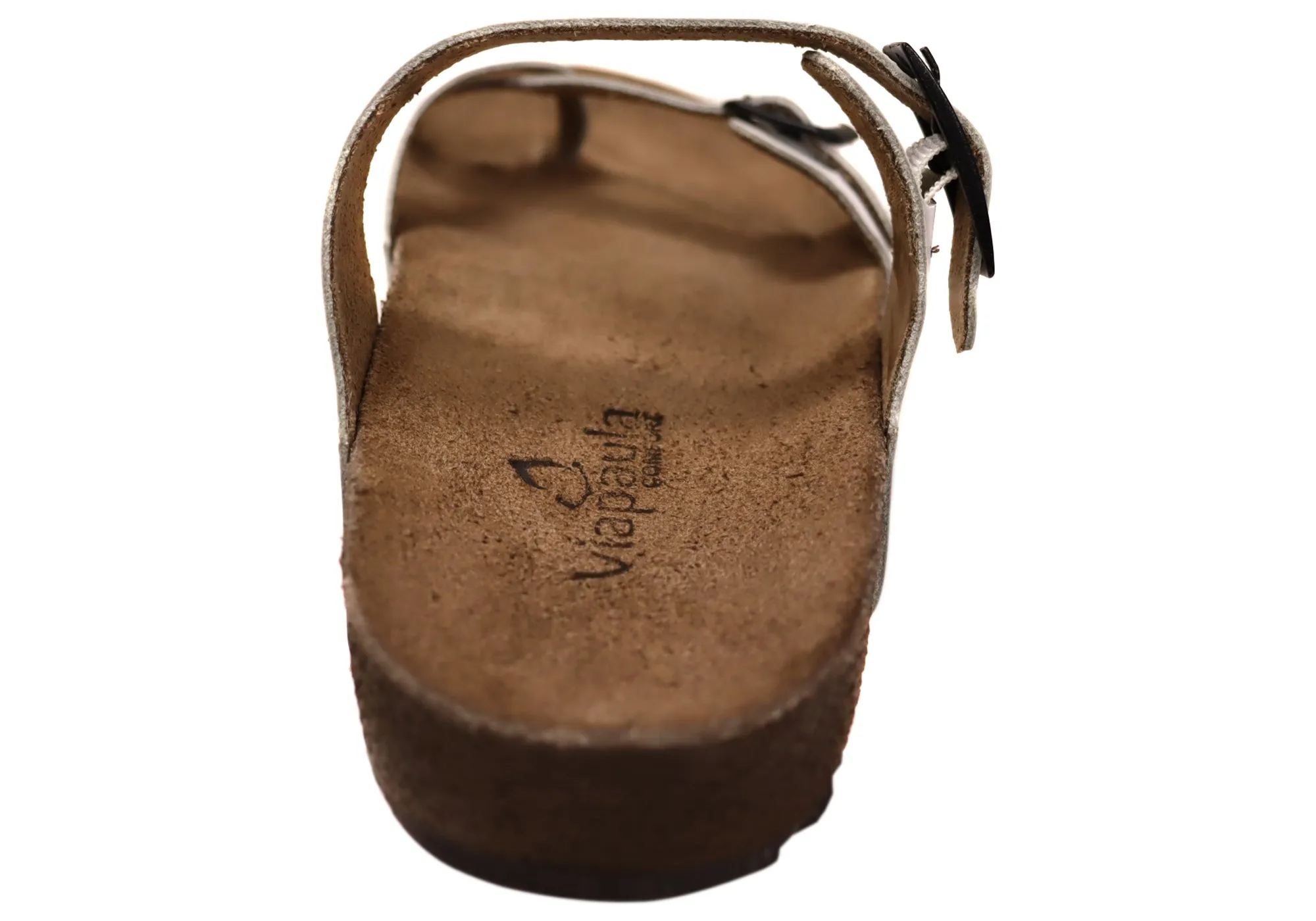 Via Paula Toto Womens Leather Comfort Thongs Sandals Made in Brazil Via Paula Shoes