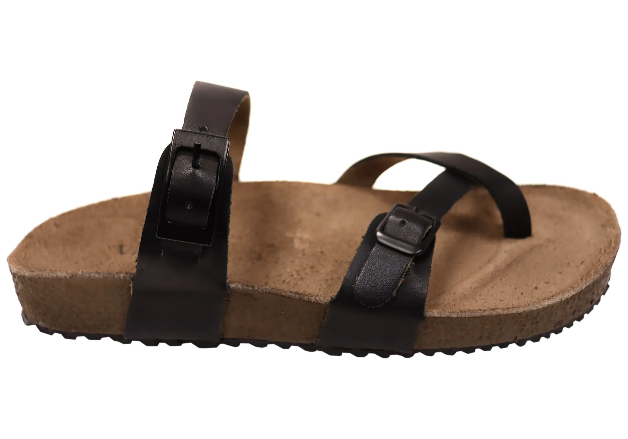 Via Paula Toto Womens Leather Comfort Thongs Sandals Made in Brazil Via Paula Shoes