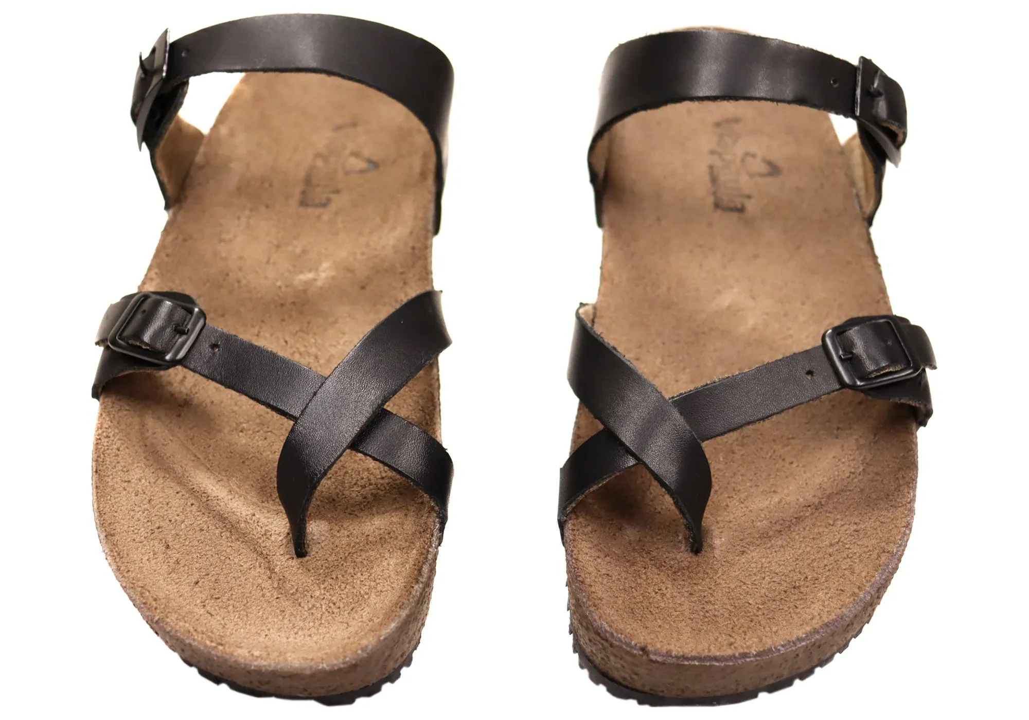 Via Paula Toto Womens Leather Comfort Thongs Sandals Made in Brazil Via Paula Shoes