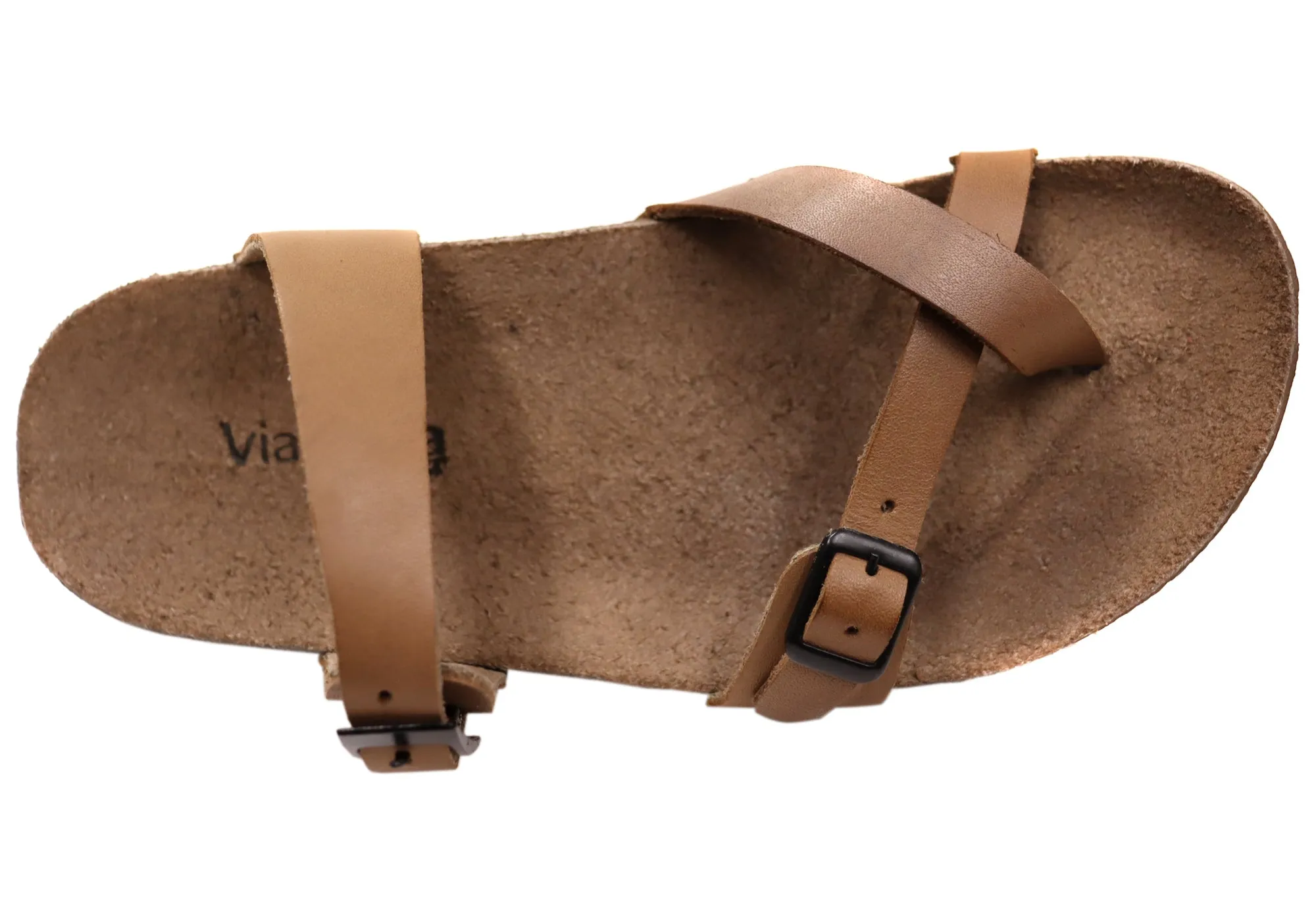 Via Paula Toto Womens Leather Comfort Thongs Sandals Made in Brazil Via Paula Shoes