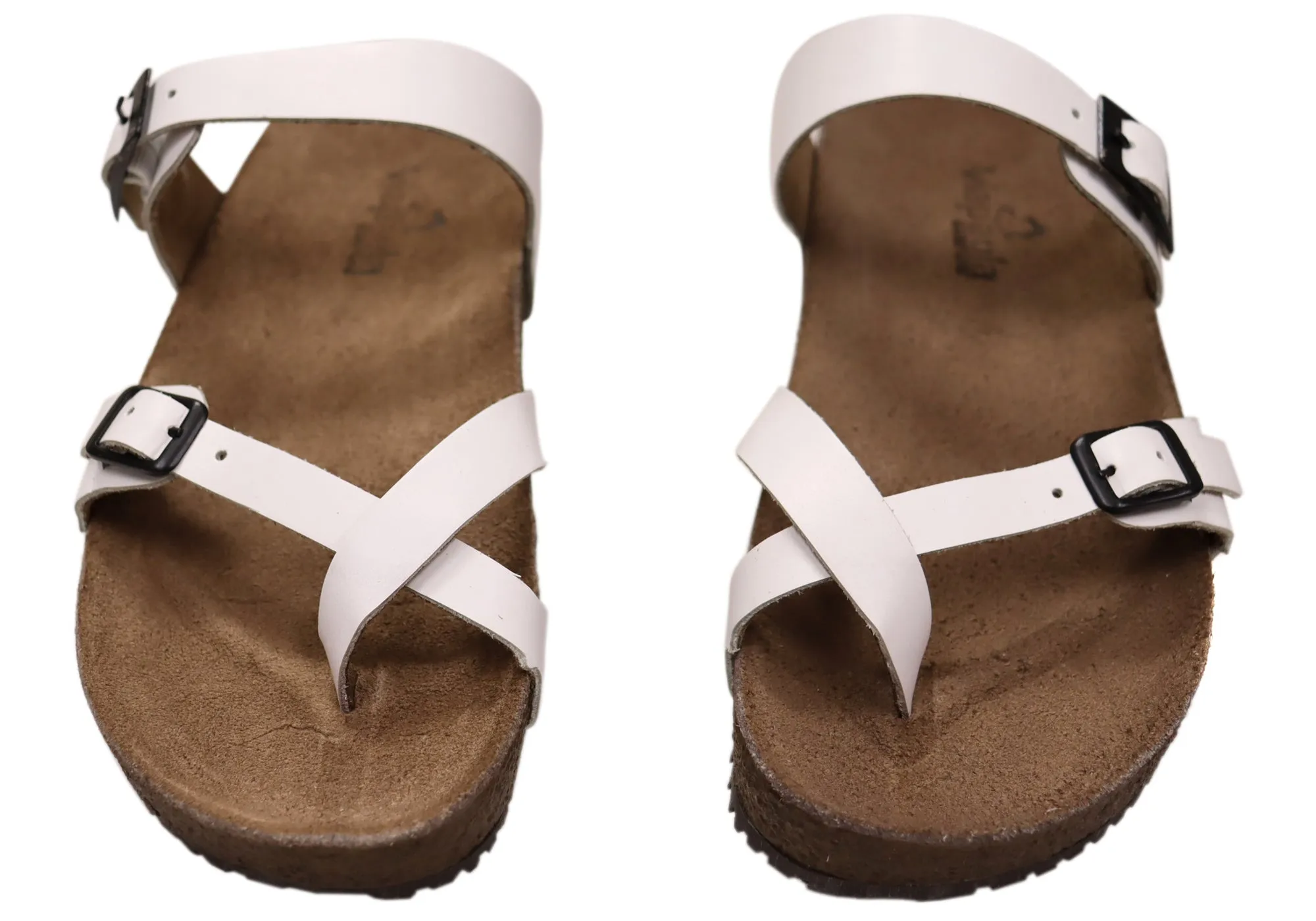 Via Paula Toto Womens Leather Comfort Thongs Sandals Made in Brazil Via Paula Shoes