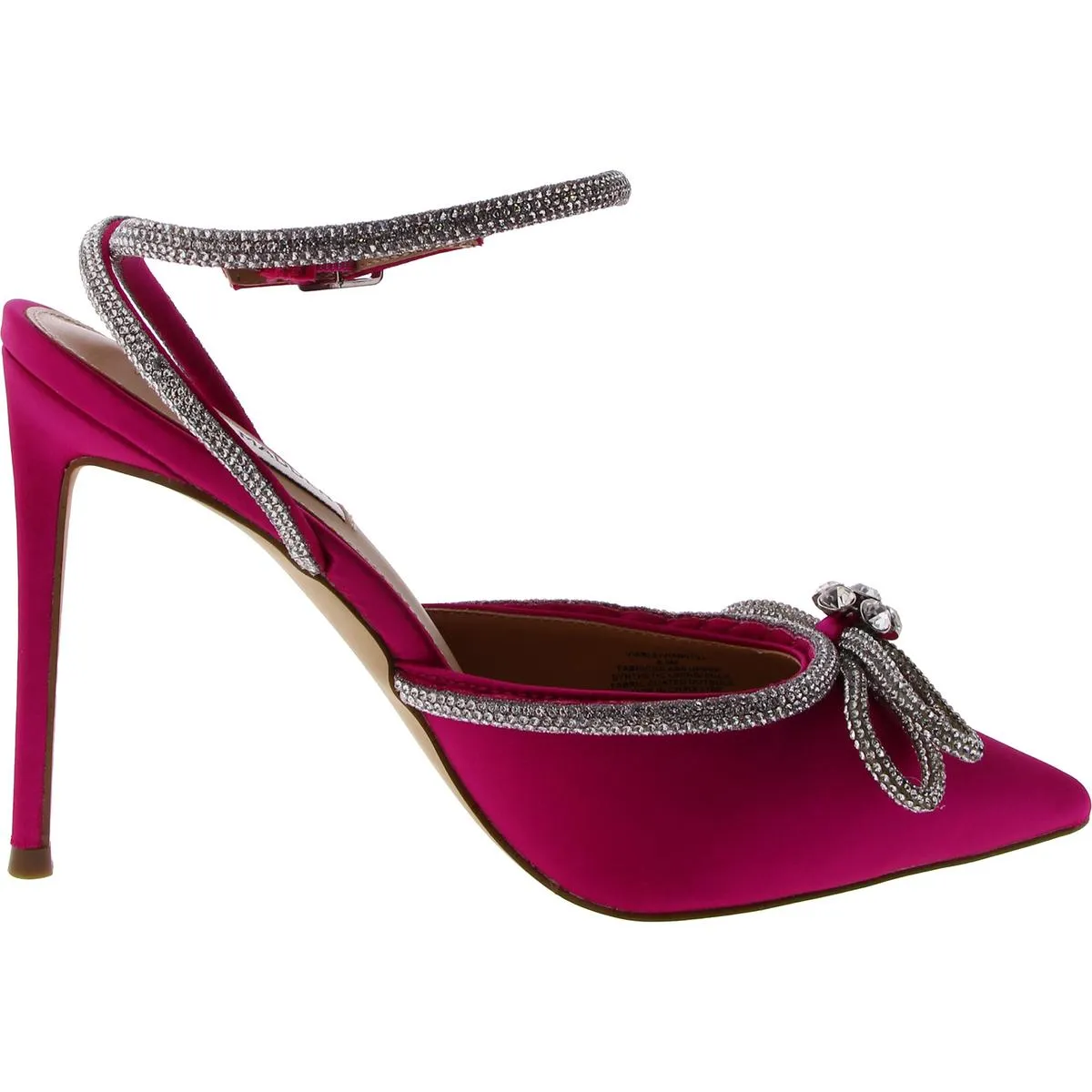 Viable Womens Rhinestone Pointed Toe Ankle Strap