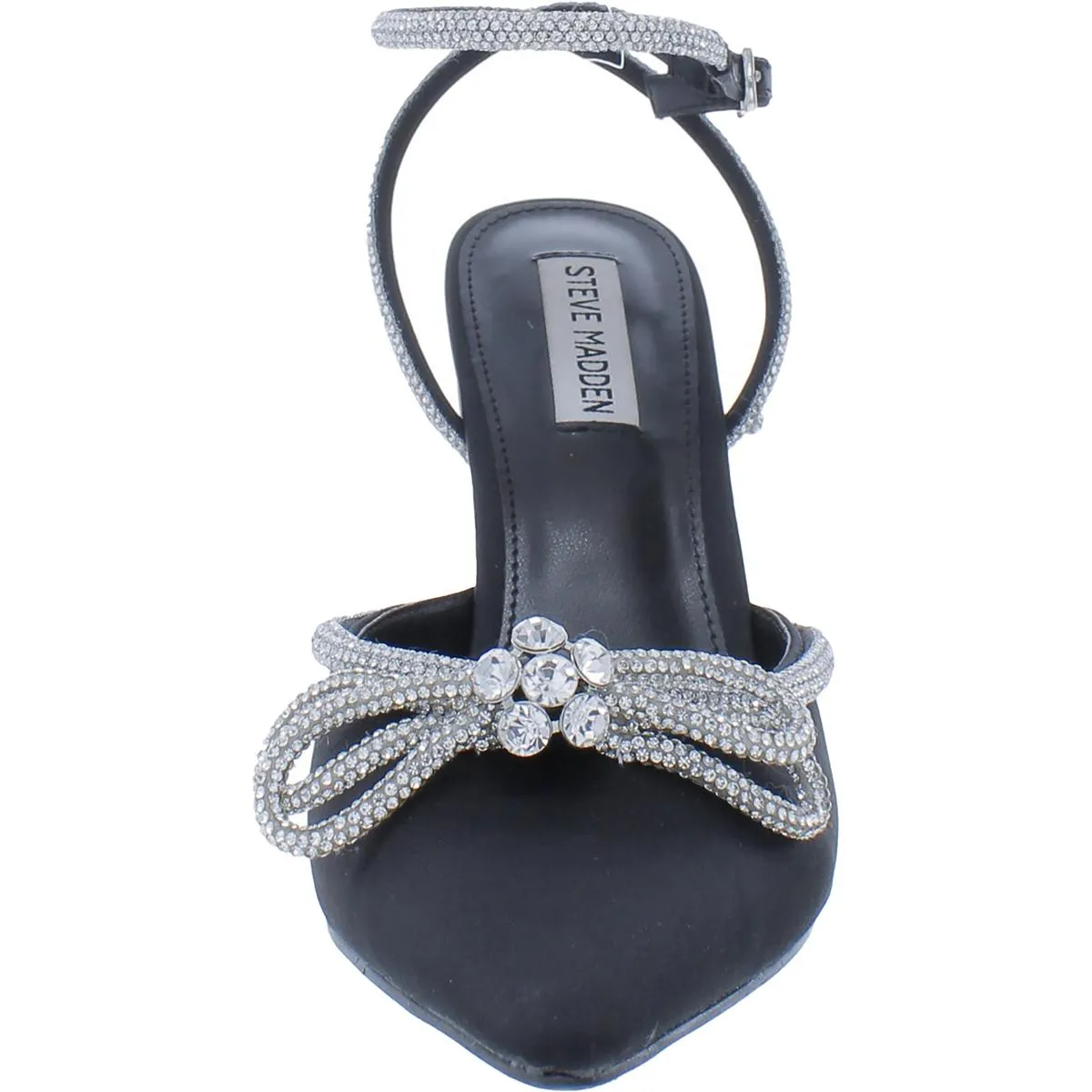 Viable Womens Rhinestone Pointed Toe Ankle Strap