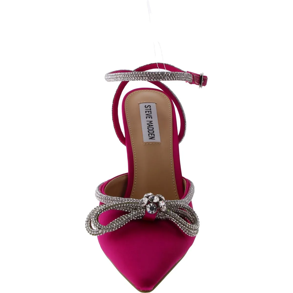 Viable Womens Rhinestone Pointed Toe Ankle Strap