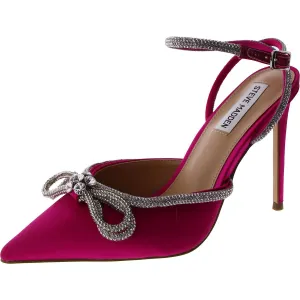 Viable Womens Rhinestone Pointed Toe Ankle Strap