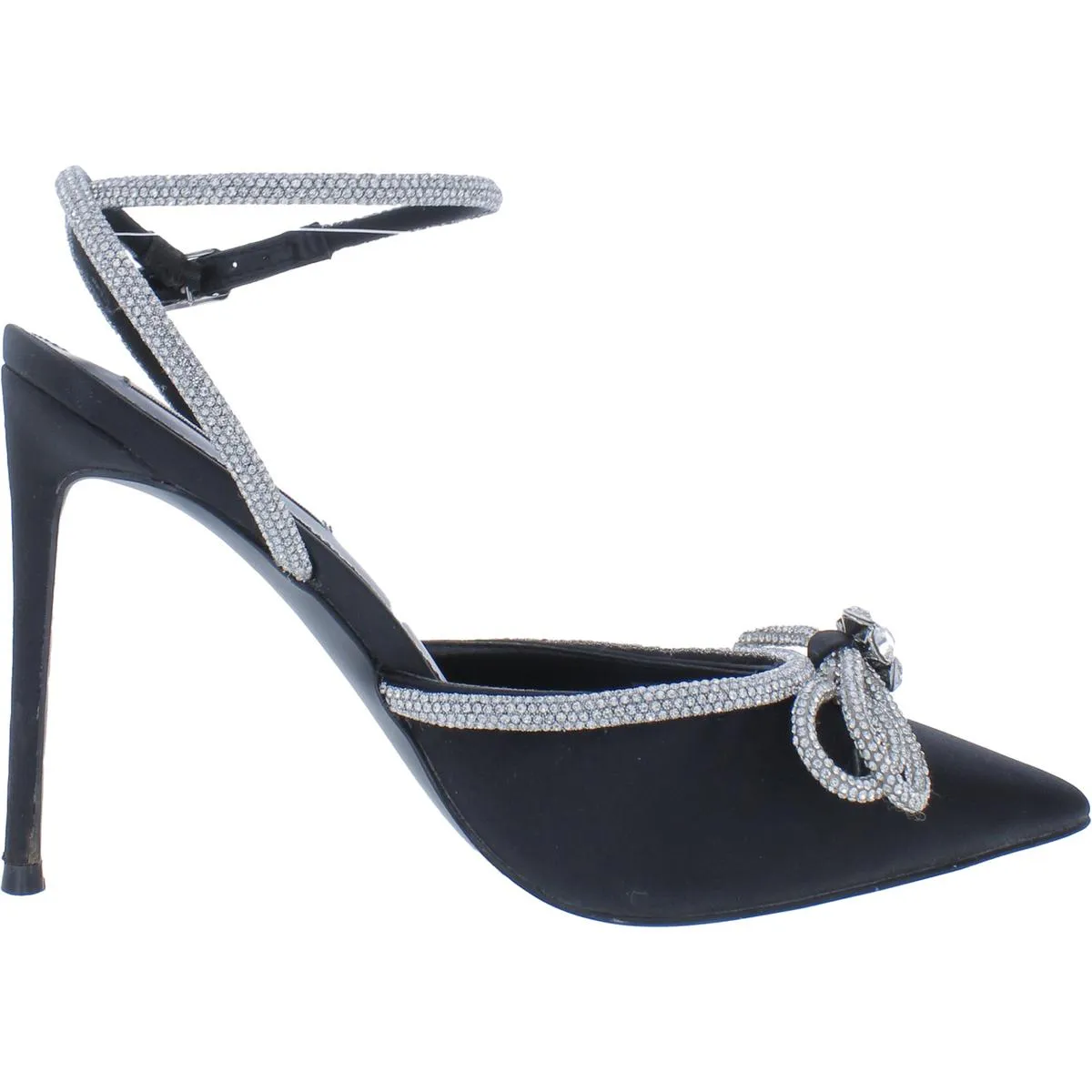 Viable Womens Rhinestone Pointed Toe Ankle Strap