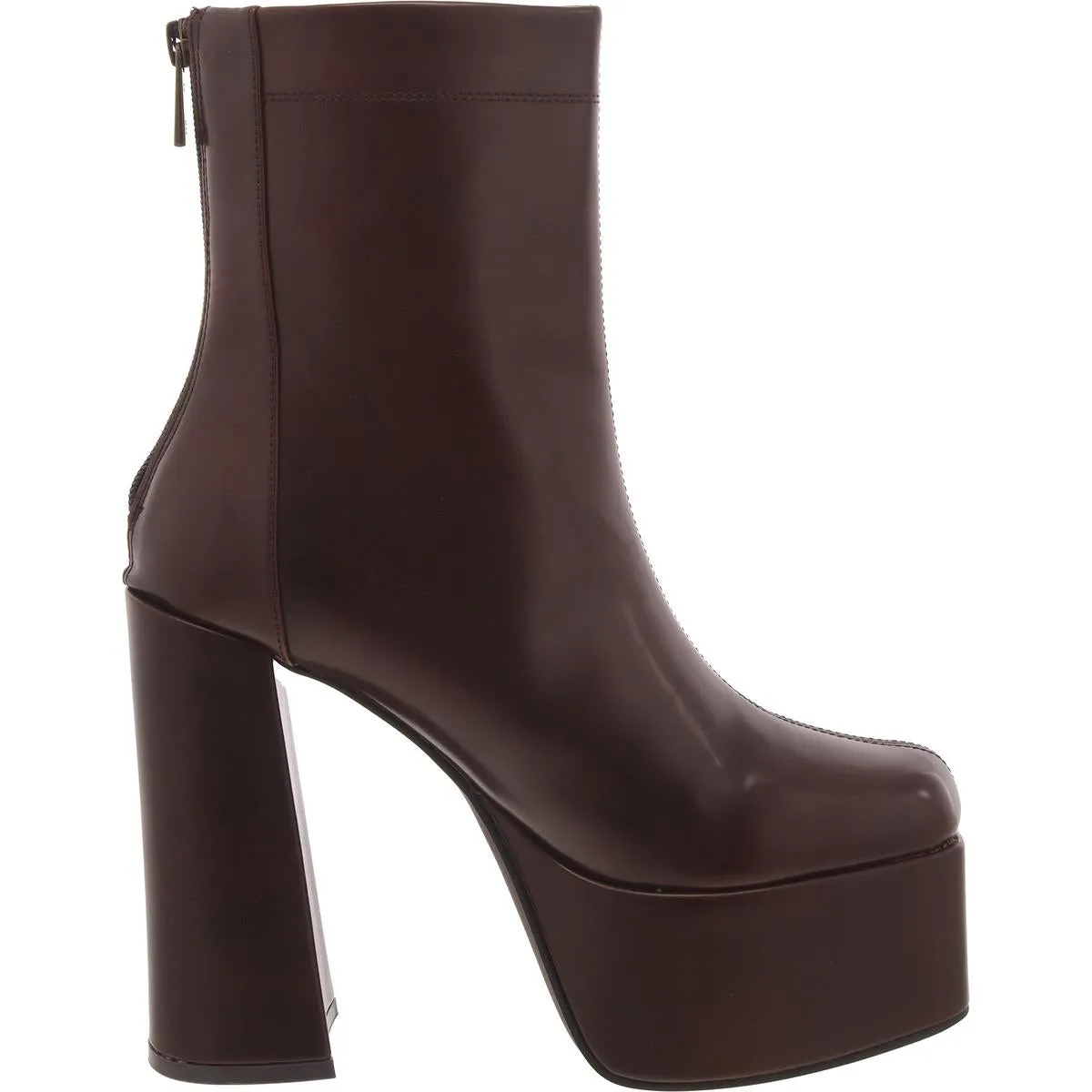 Voyager Womens Faux Leather Zipper Ankle Boots