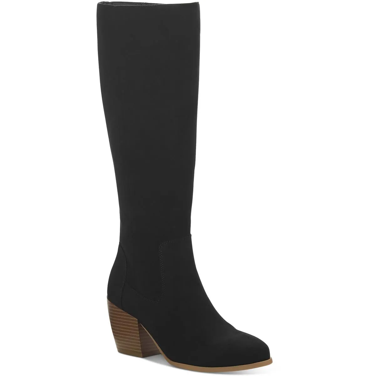 Warrda  Womens Pull On Pointed Toe Mid-Calf Boots