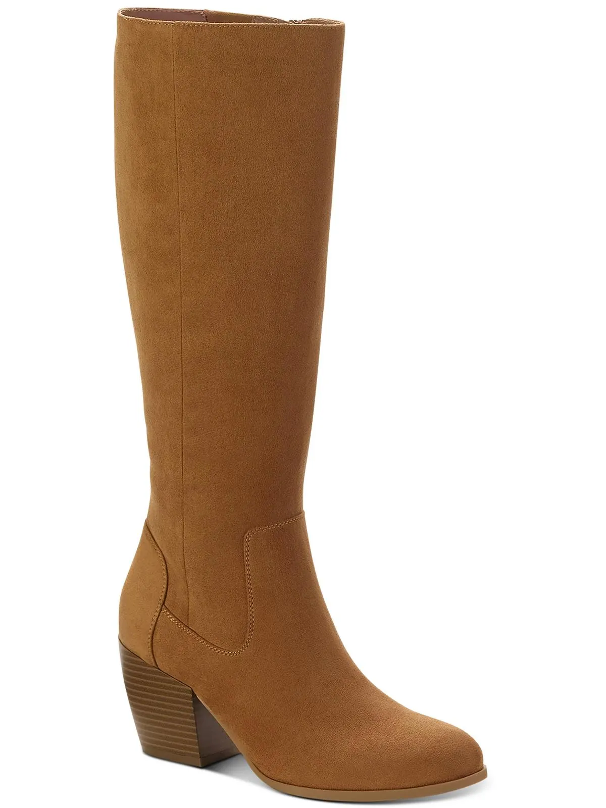 Warrda  Womens Pull On Pointed Toe Mid-Calf Boots