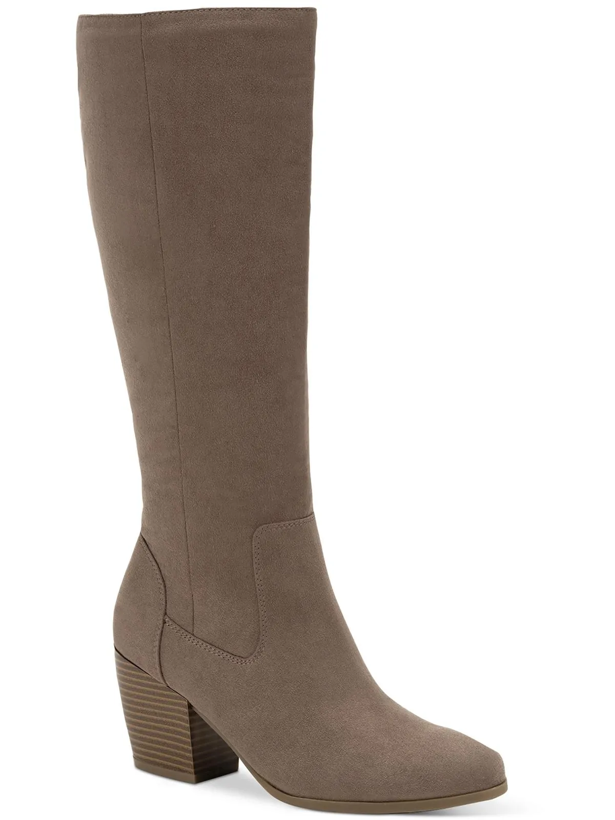 Warrda  Womens Pull On Pointed Toe Mid-Calf Boots
