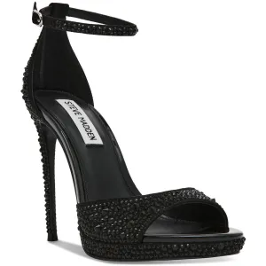 Wiley Womens Rhinestone Manmade Ankle Strap
