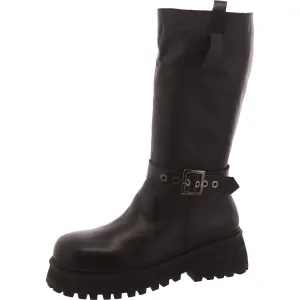 Willow Womens Leather Solid Knee-High Boots