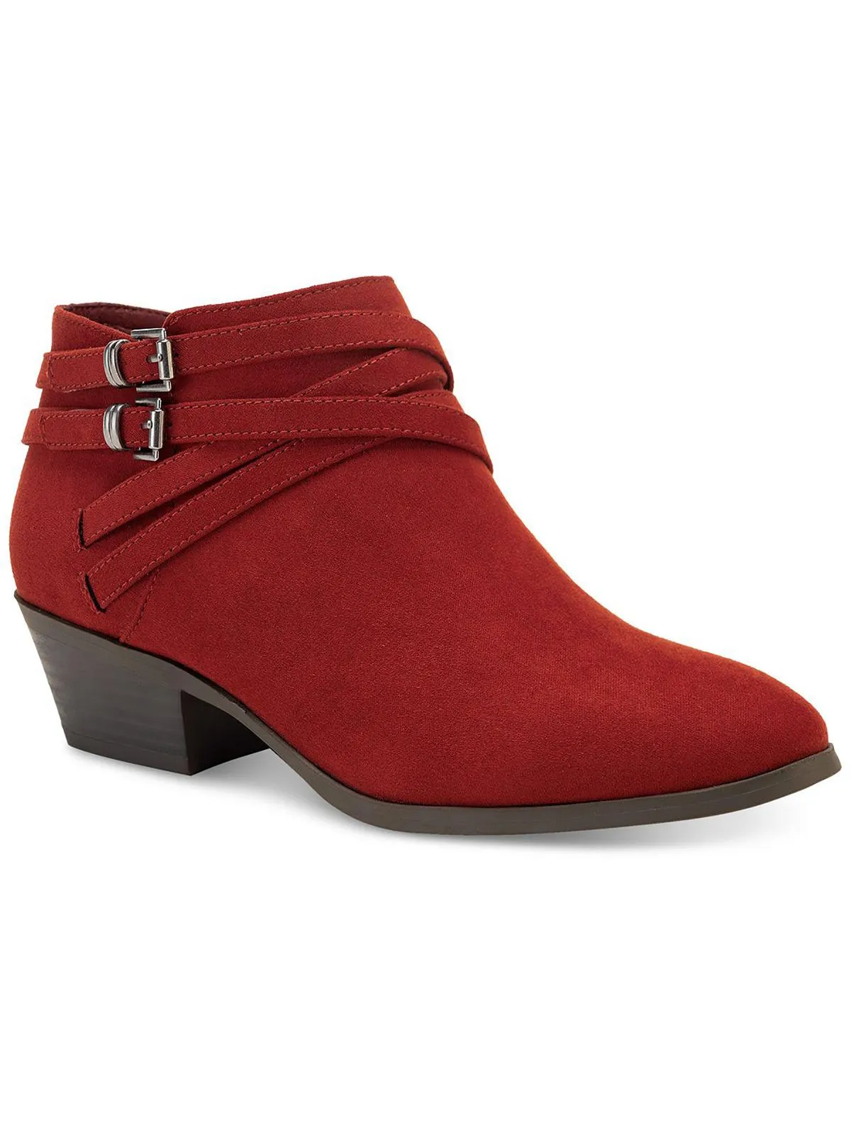 Willow Womens Microfiber Block Heel Ankle Boots