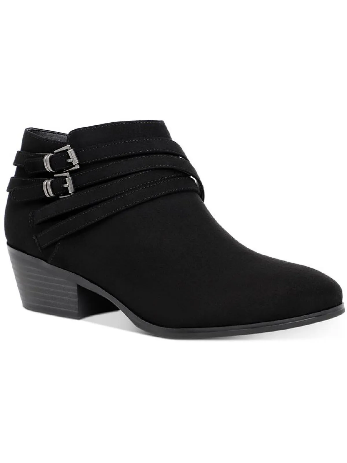 Willow Womens Microfiber Block Heel Ankle Boots