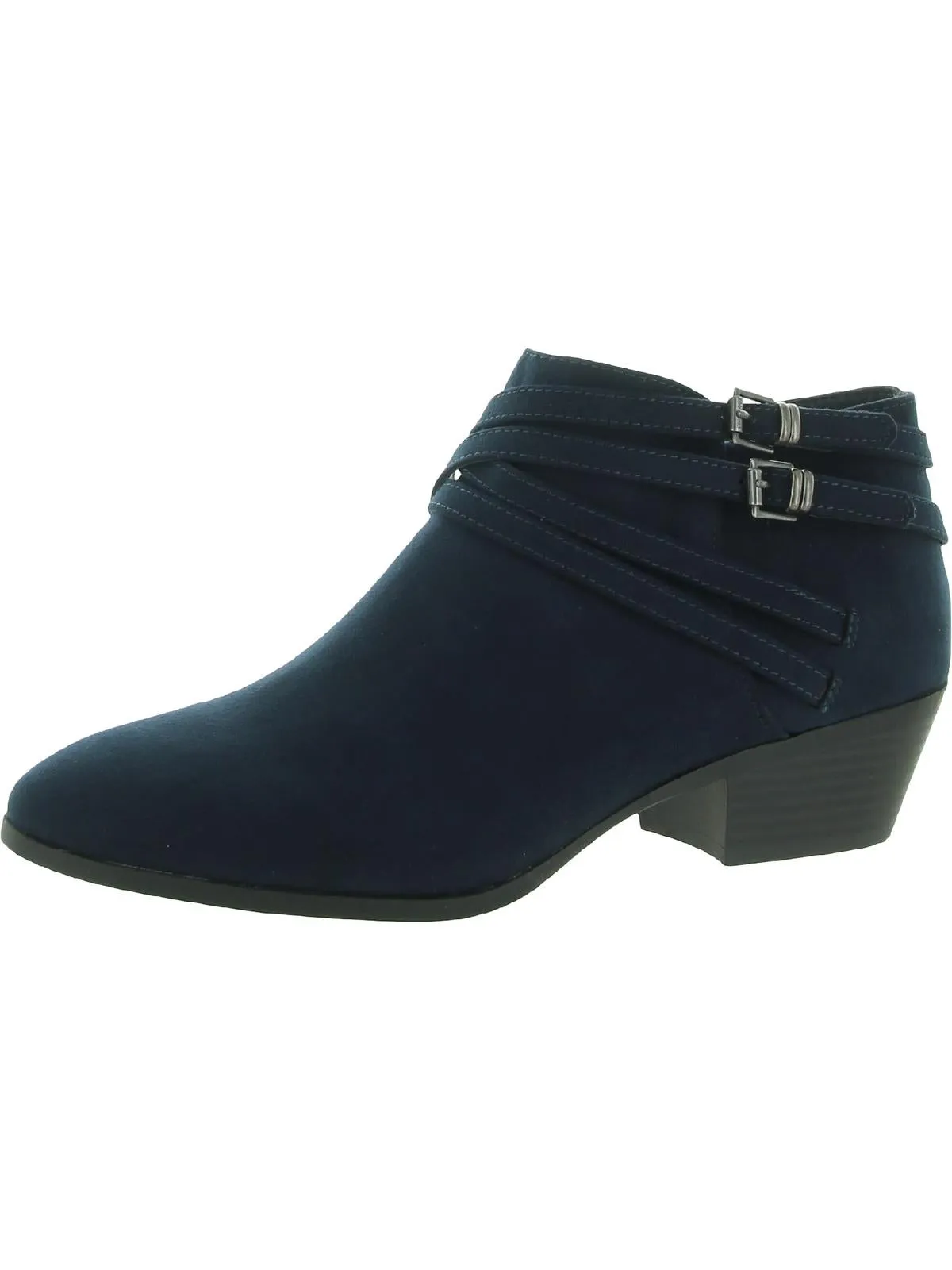 Willow Womens Microfiber Block Heel Ankle Boots