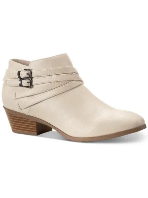 Willow Womens Microfiber Block Heel Ankle Boots