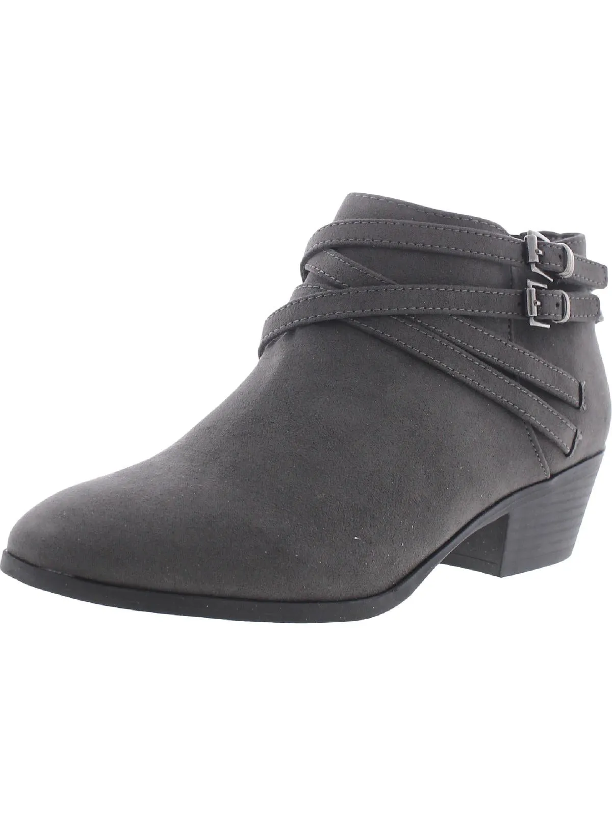 Willow Womens Microfiber Block Heel Ankle Boots