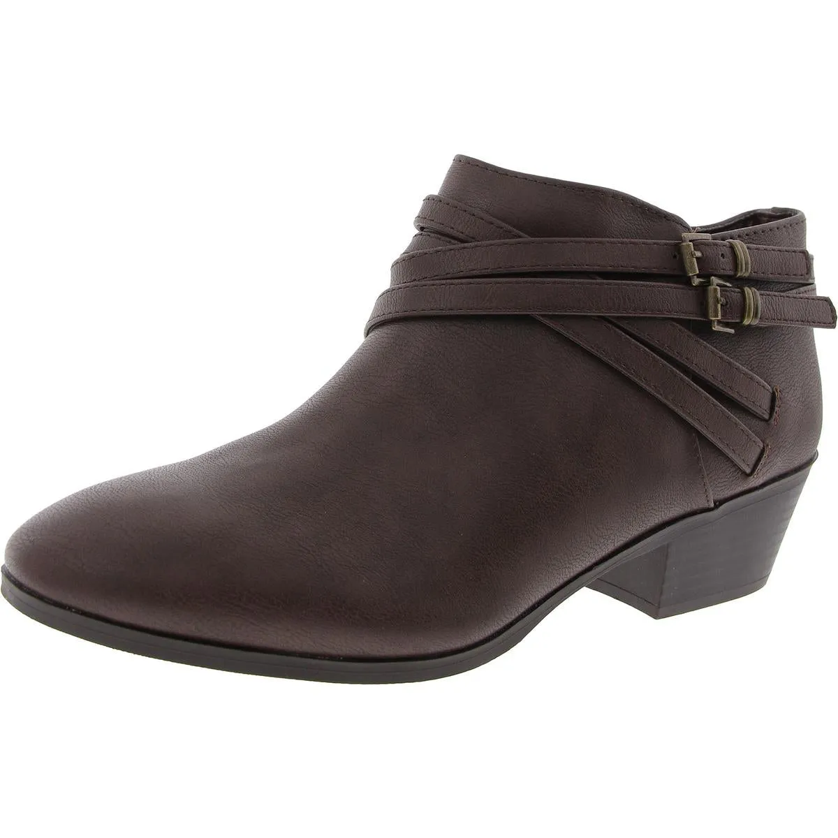 Willow Womens Microfiber Block Heel Ankle Boots