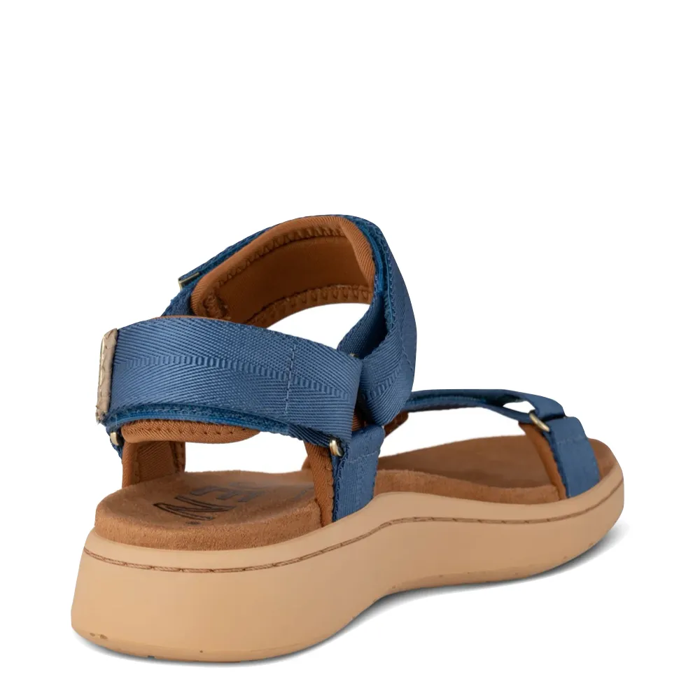 Woden Women's Line Strap Sandal in Old Denim Blue