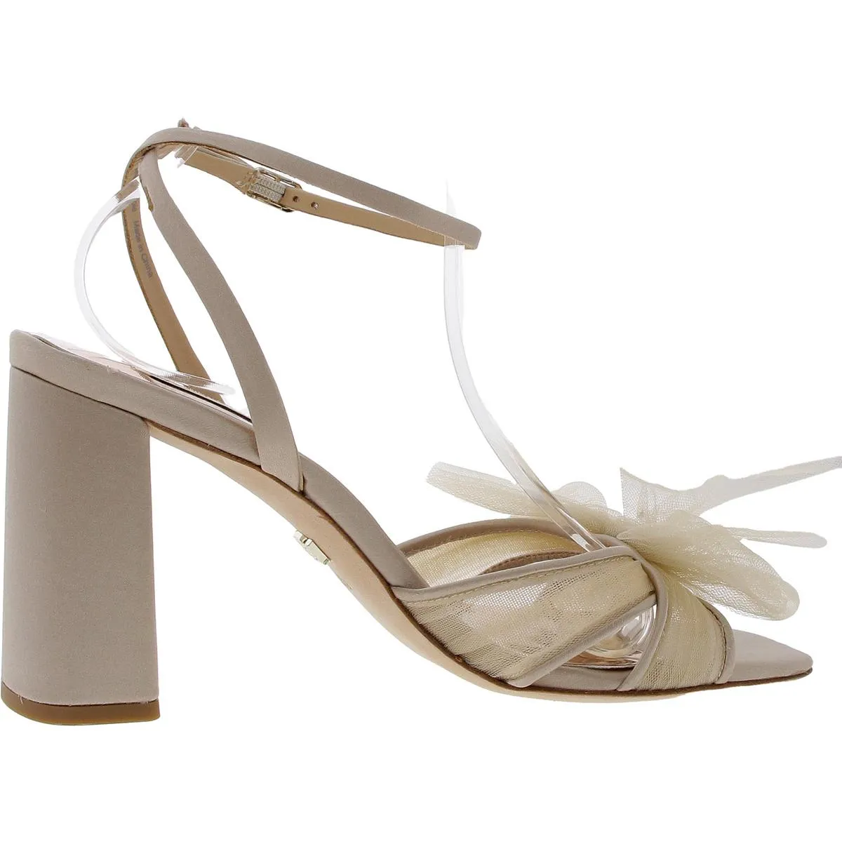Womens Bow Satin Ankle Strap