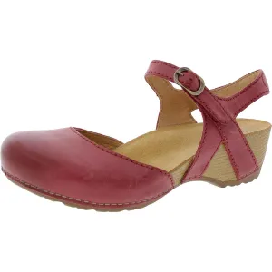 Womens Buckle Leather Ankle Strap
