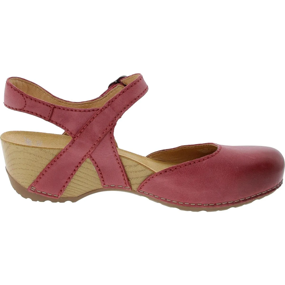 Womens Buckle Leather Ankle Strap