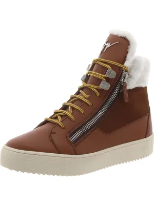 Womens Double Zipper Fur Lined Ankle Boots