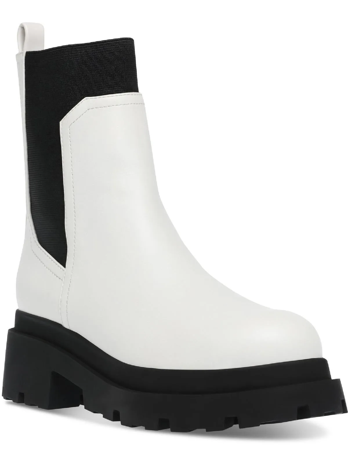 Womens Faux Leather Ankle Chelsea Boots