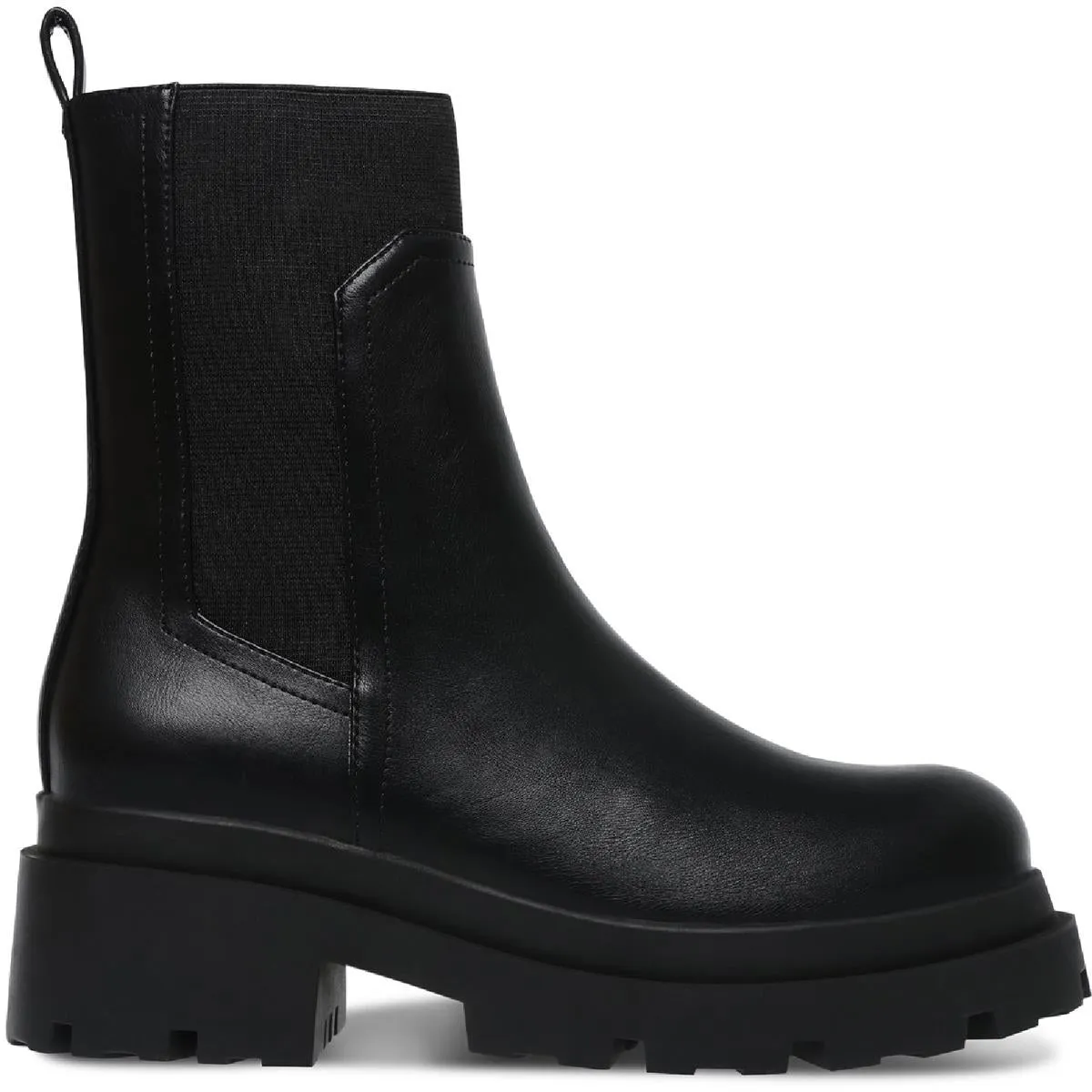Womens Faux Leather Ankle Chelsea Boots