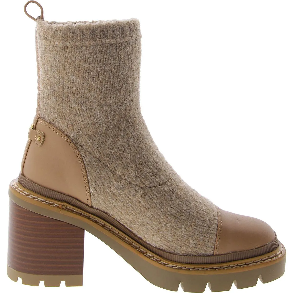 Womens Faux Leather Cushioned Footbed Ankle Boots
