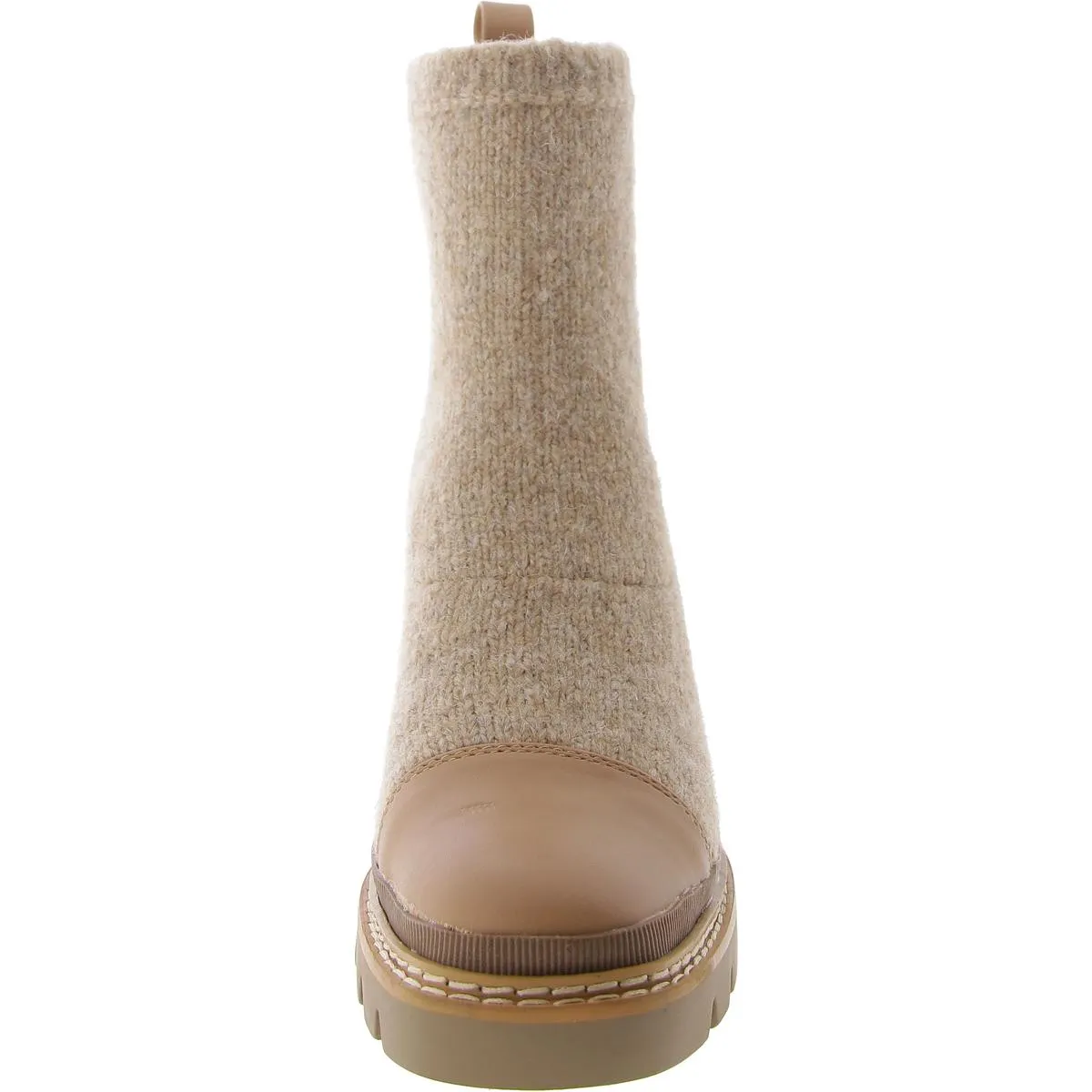 Womens Faux Leather Cushioned Footbed Ankle Boots