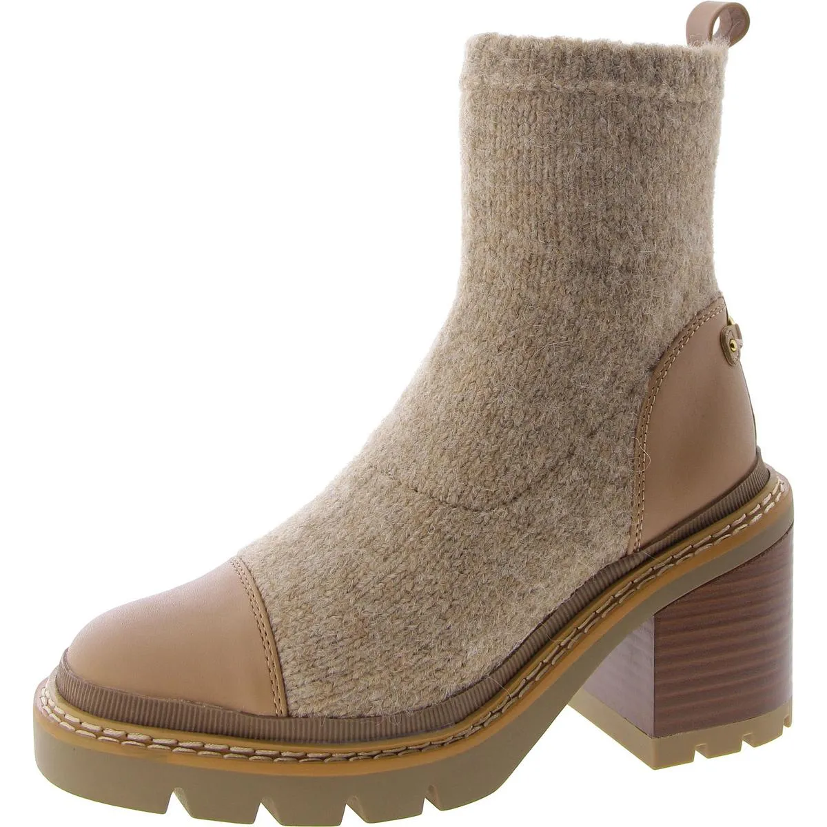 Womens Faux Leather Cushioned Footbed Ankle Boots