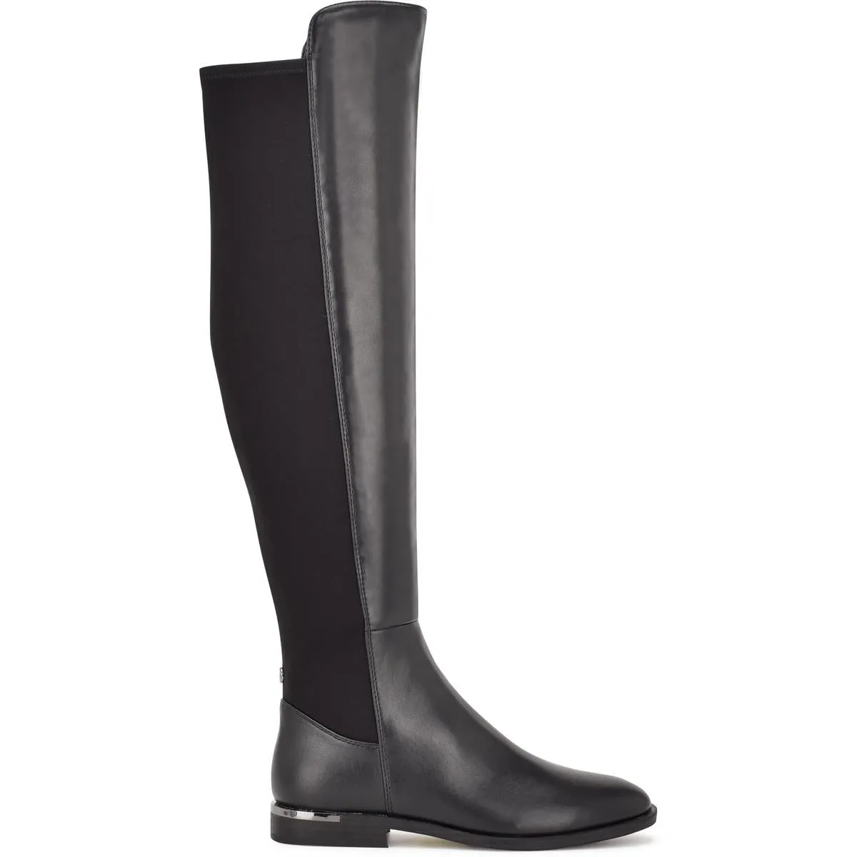 Womens Faux Leather Embossed Over-The-Knee Boots