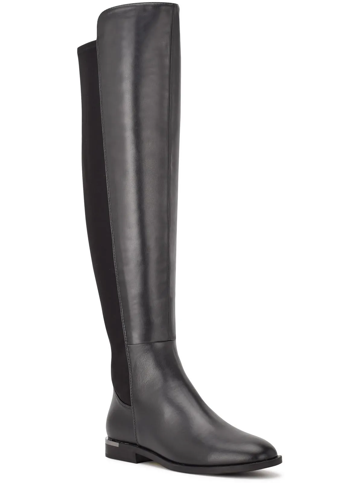 Womens Faux Leather Embossed Over-The-Knee Boots