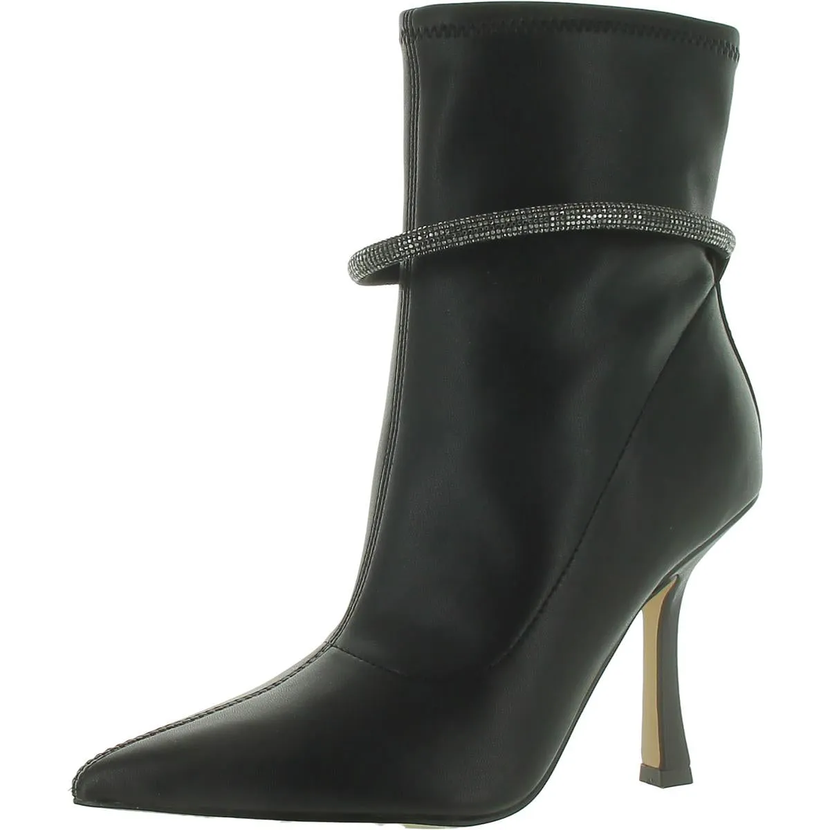 Womens Faux Leather Laceless Ankle Boots