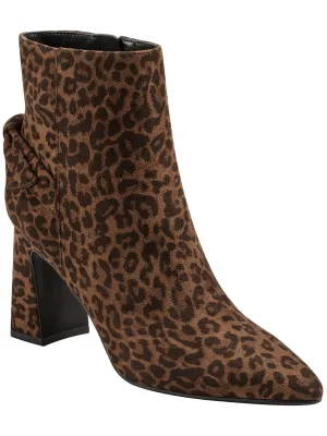 Womens Faux Suede Pointed Toe Ankle Boots