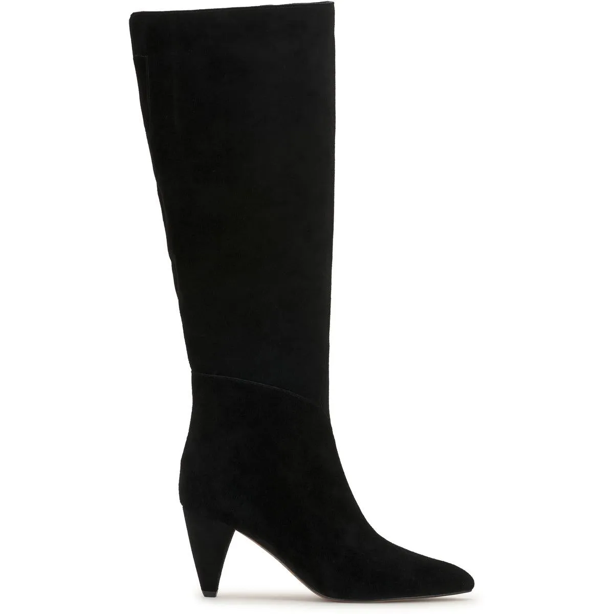 Womens Faux Suede Zipper Knee-High Boots