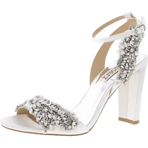 Womens Jeweled Leather Ankle Strap