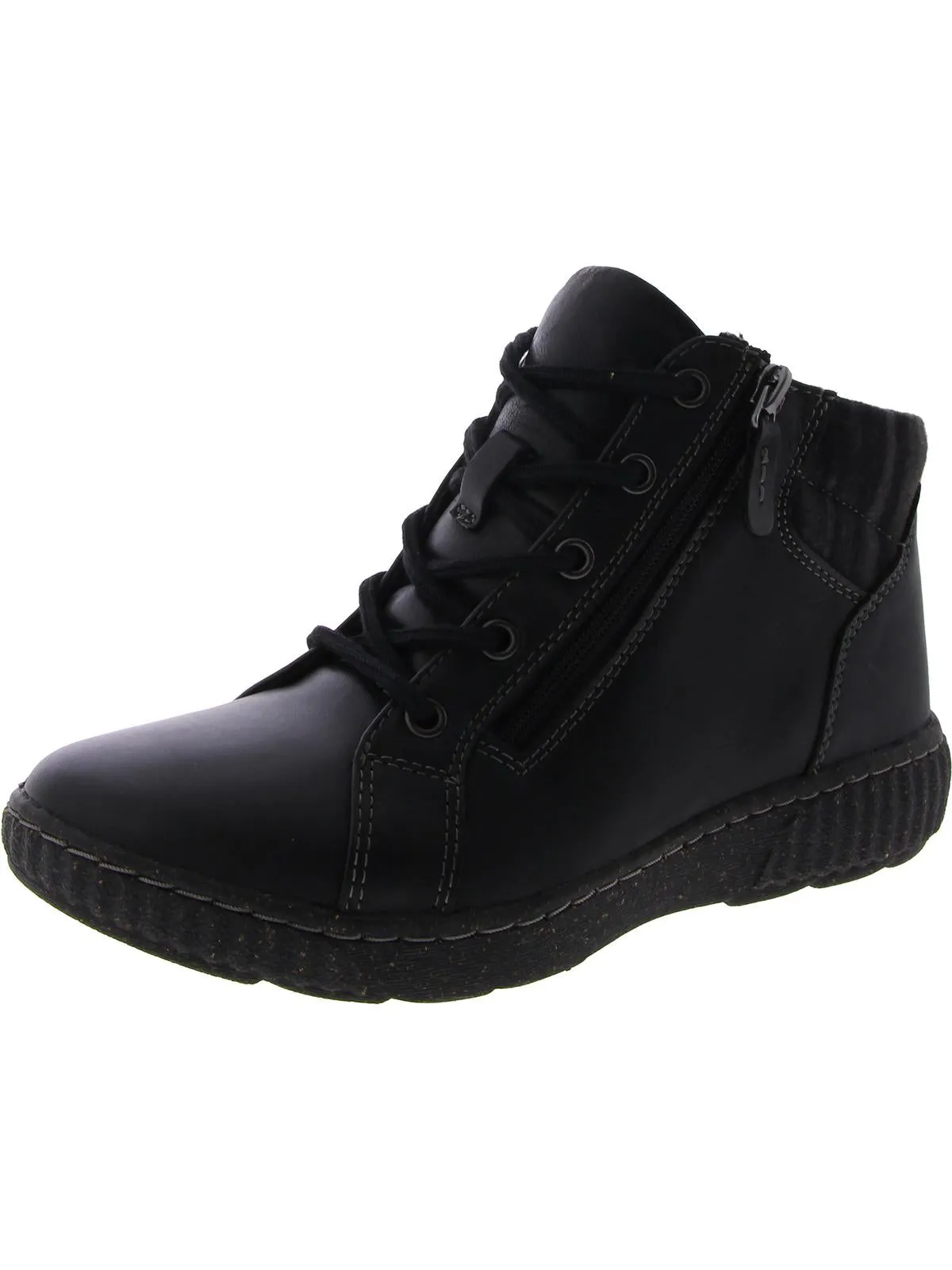 Womens Lace Up Zipper Ankle Boots
