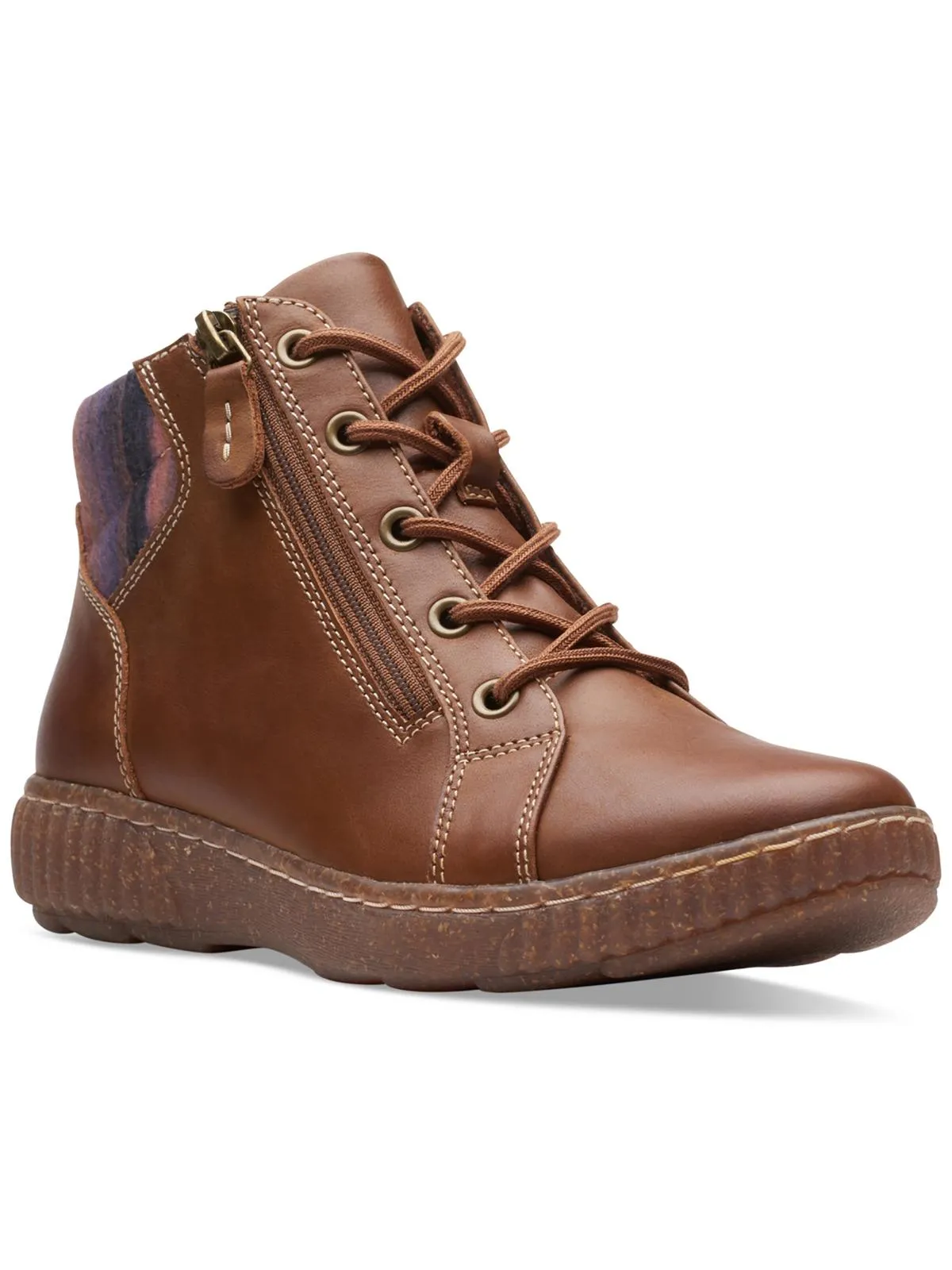 Womens Lace Up Zipper Ankle Boots