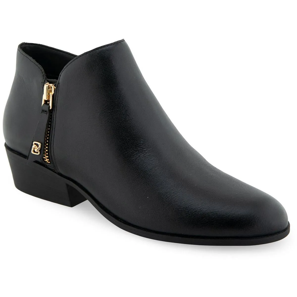 Womens Leather Ankle Booties