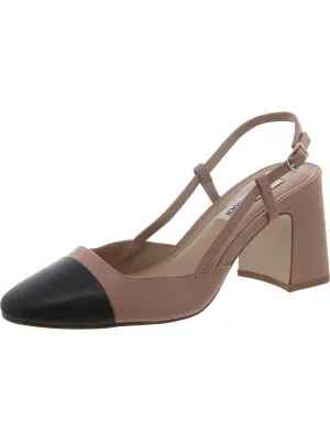 Womens Leather Ankle Strap Pumps