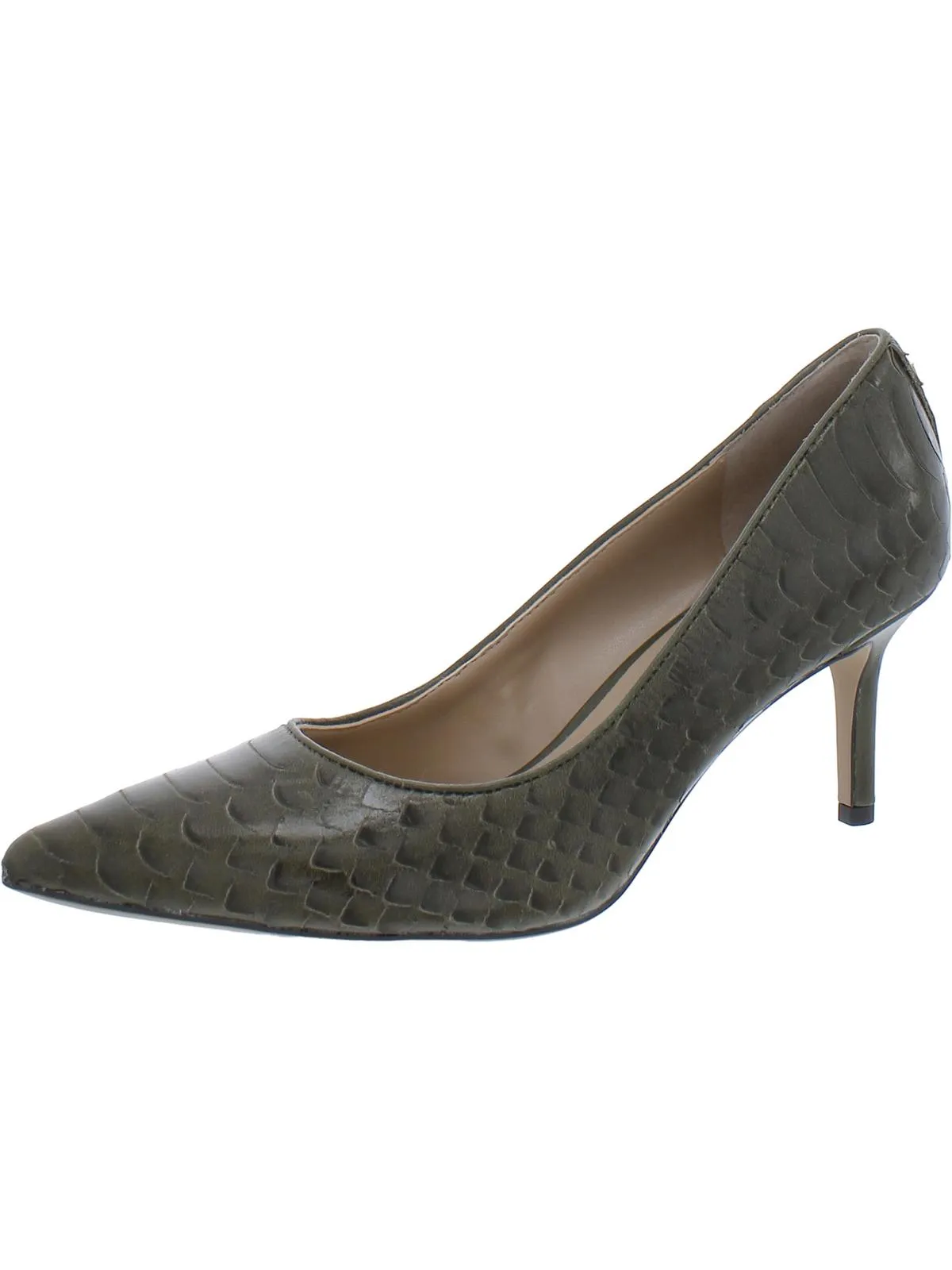Womens Leather Floral Pumps