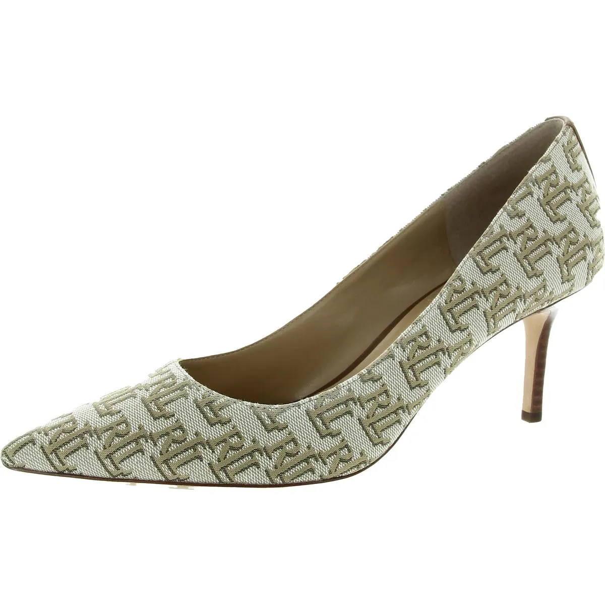 Womens Leather Floral Pumps