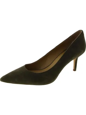 Womens Leather Floral Pumps