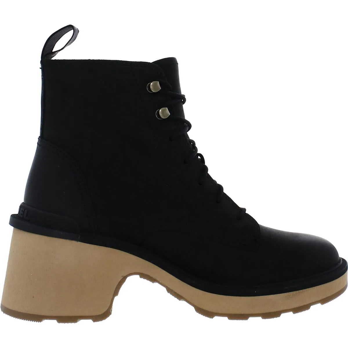 Womens Leather Lace Up Ankle Boots